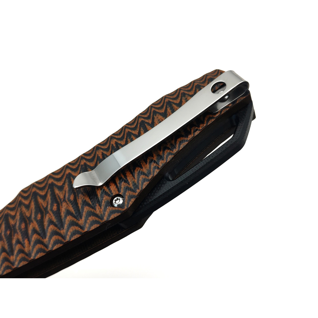 Reptilian складной нож Скутум-04 сталь D2 satin & блэквош, рукоять G10 black & orange