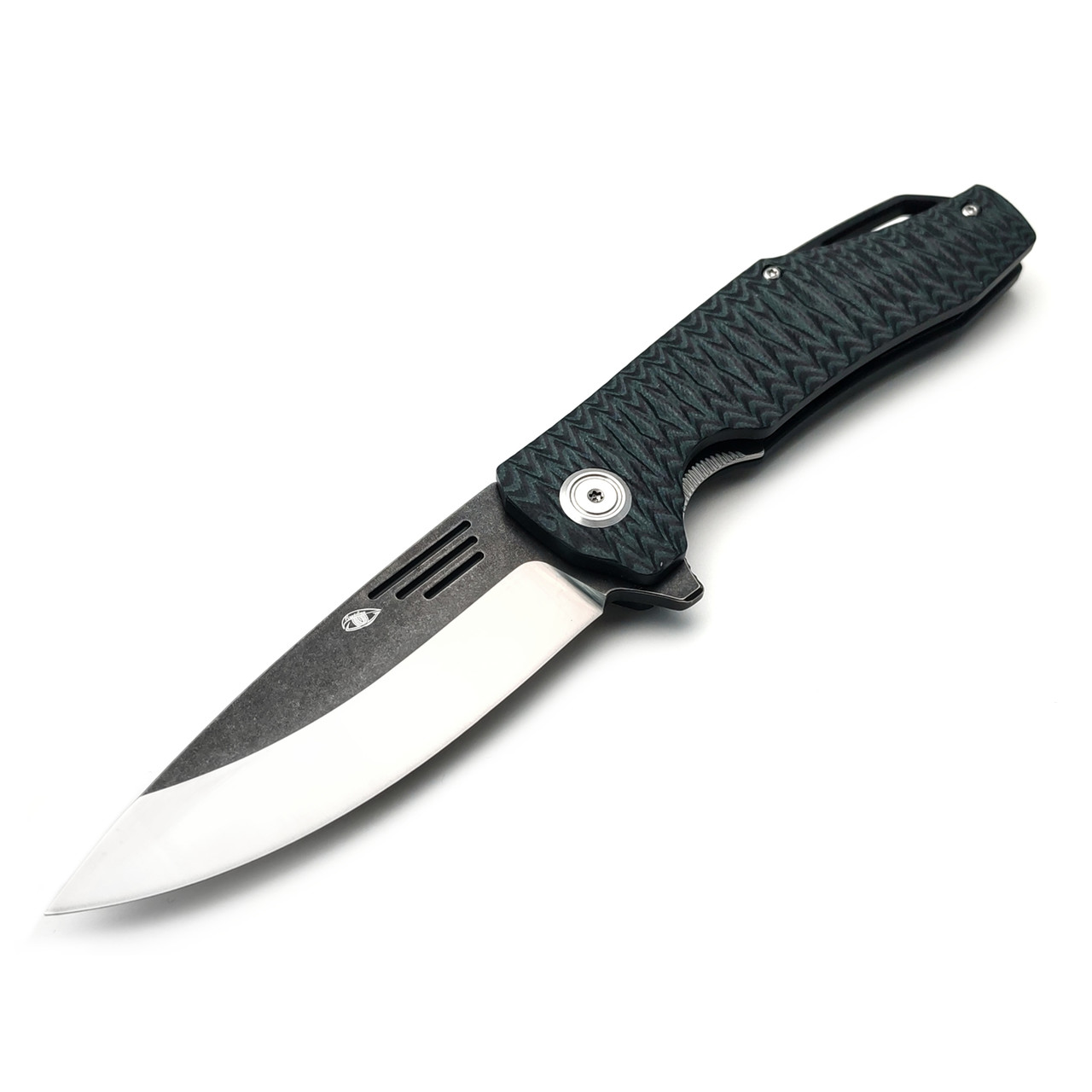 Reptilian складной нож Скутум-06 сталь D2 satin & блэквош, рукоять G10 black & grey