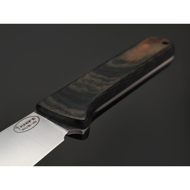 T-Knife нож Кефарт сталь Aus-10 satin, спуски конвекс, рукоять Micarta black & olive