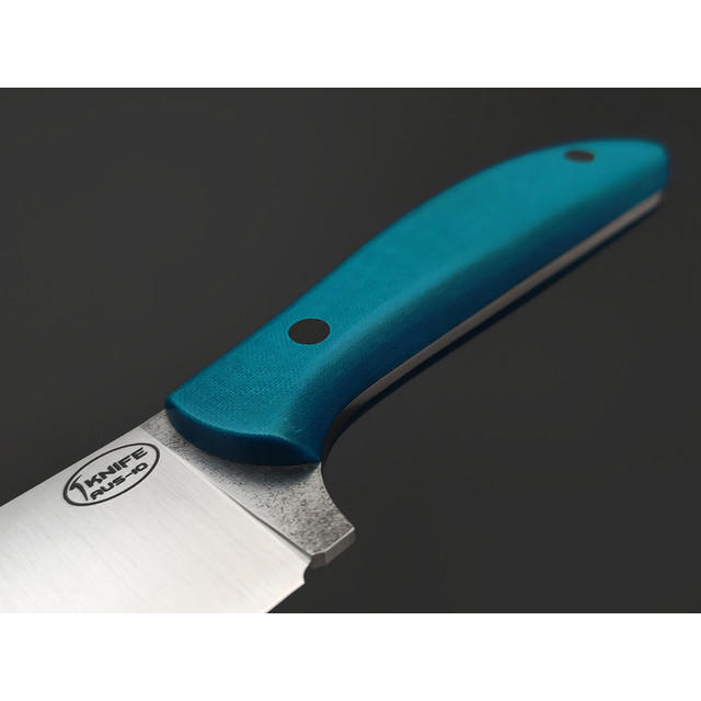 T-Knife нож Canadian Kitchen сталь Aus-10 satin, спуски конвекс, рукоять Micarta teal
