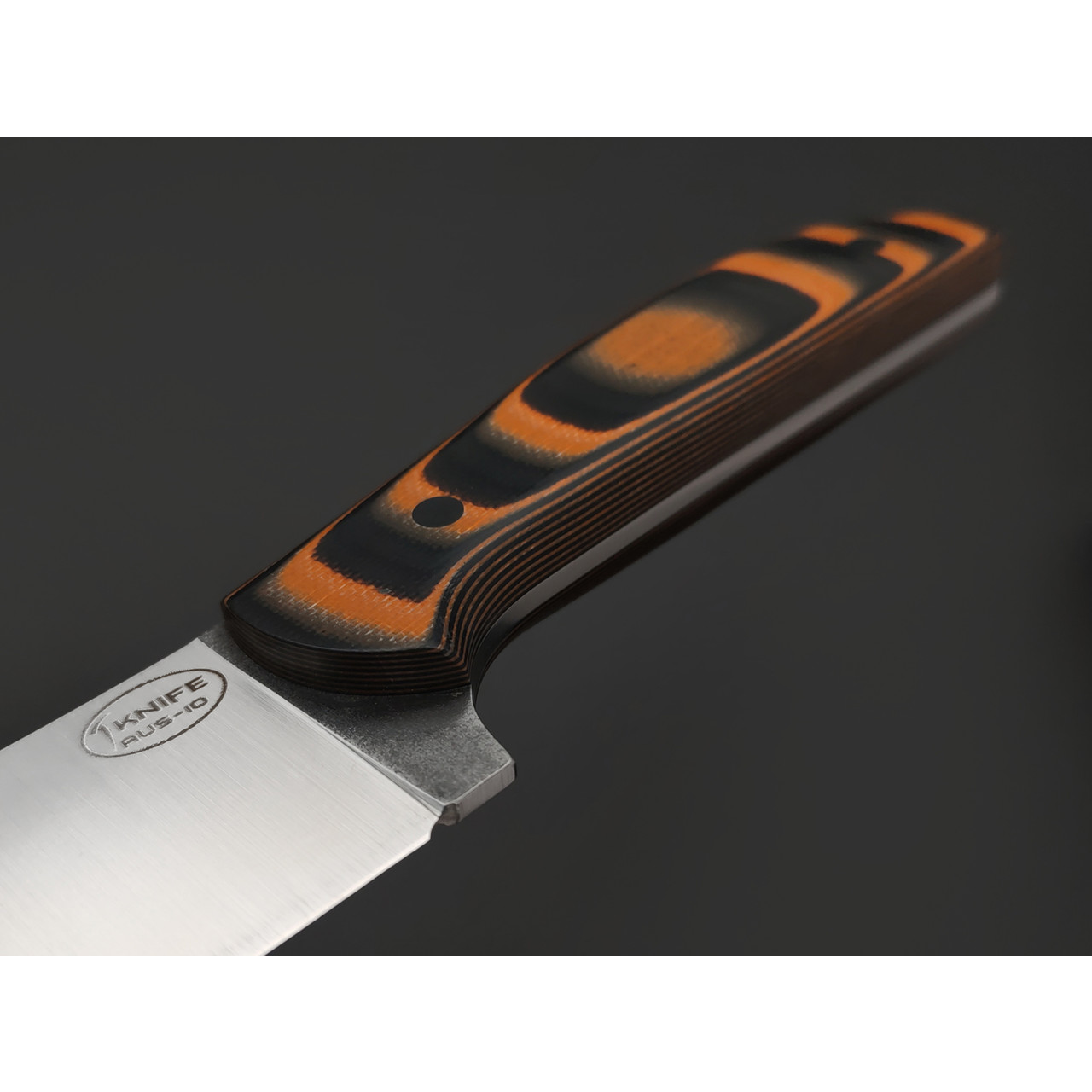 T-Knife нож Canadian Kitchen сталь Aus-10 satin, спуски конвекс, рукоять G10 black & orange