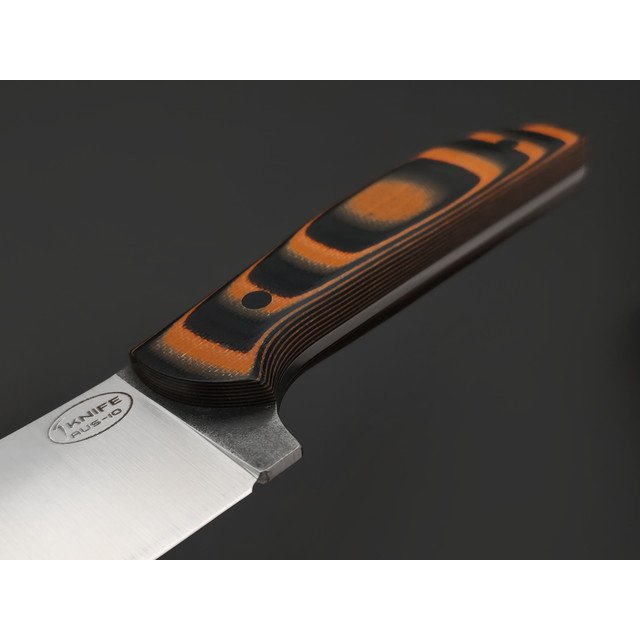 T-Knife нож Canadian Kitchen сталь Aus-10 satin, спуски конвекс, рукоять G10 black & orange