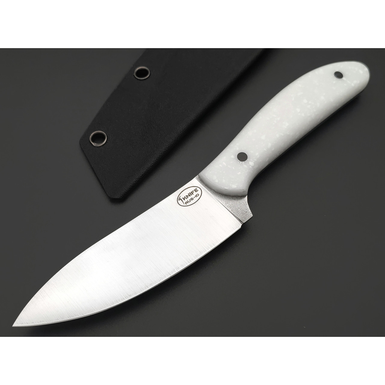 T-Knife нож Canadian Kitchen сталь Aus-10 satin, спуски конвекс, рукоять Corian white
