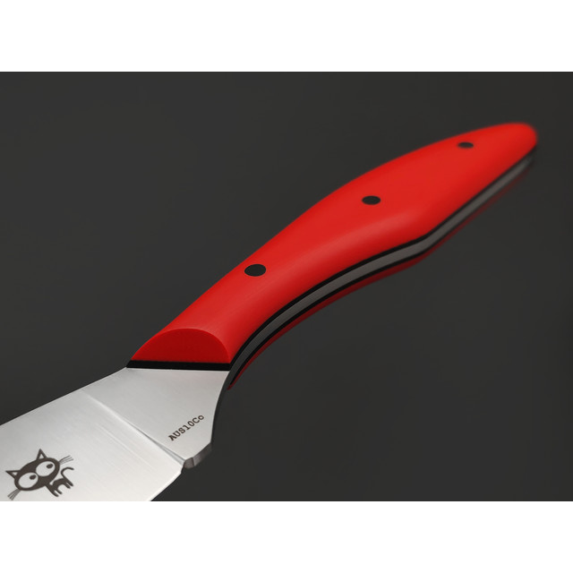 Золотое Сечение нож Загадочная Лагерта - Котики сталь Aus-10Co satin, спуски конвекс, рукоять G10 red & black