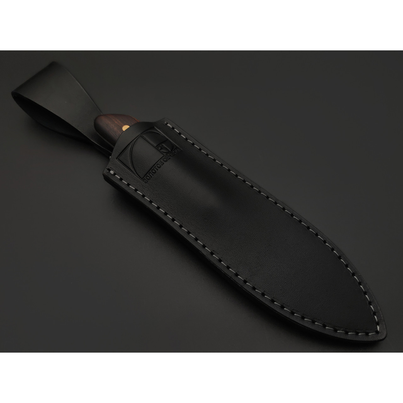 Золотое Сечение нож Перчик сталь Aus-10Co satin, спуски конвекс, рукоять Айронвуд, латунь