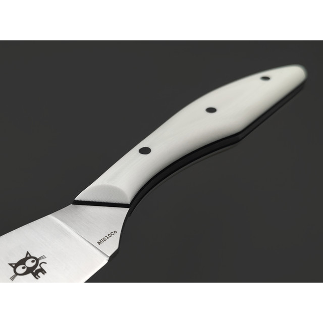 Золотое Сечение нож Загадочная Лагерта - Котики сталь Aus-10Co satin, рукоять G10 white & black