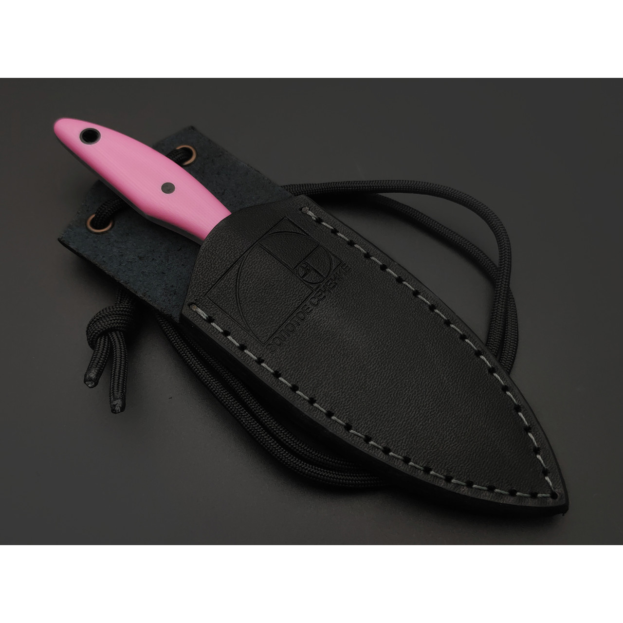 Золотое Сечение нож Канадский MINI - Котики сталь Aus-10Co satin, рукоять G10 pink