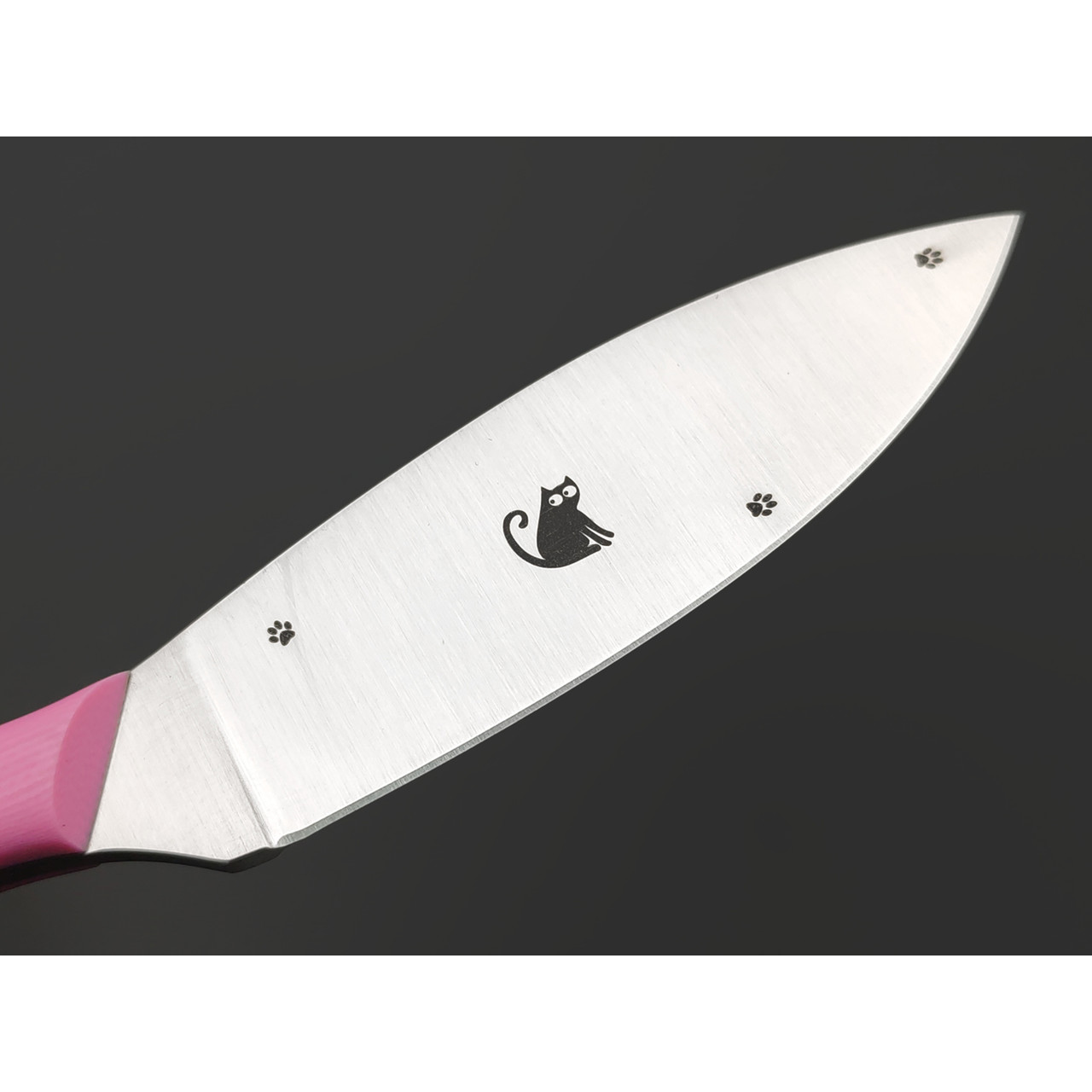 Золотое Сечение нож Канадский MINI - Котики сталь Aus-10Co satin, рукоять G10 pink