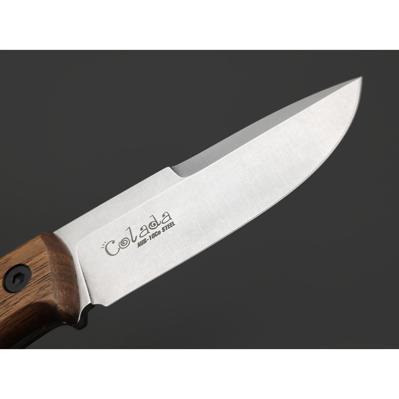 Kizlyar Supreme туристический нож Colada сталь Aus-10Co стоунвош, рукоять Дерево орех, ножны кожа