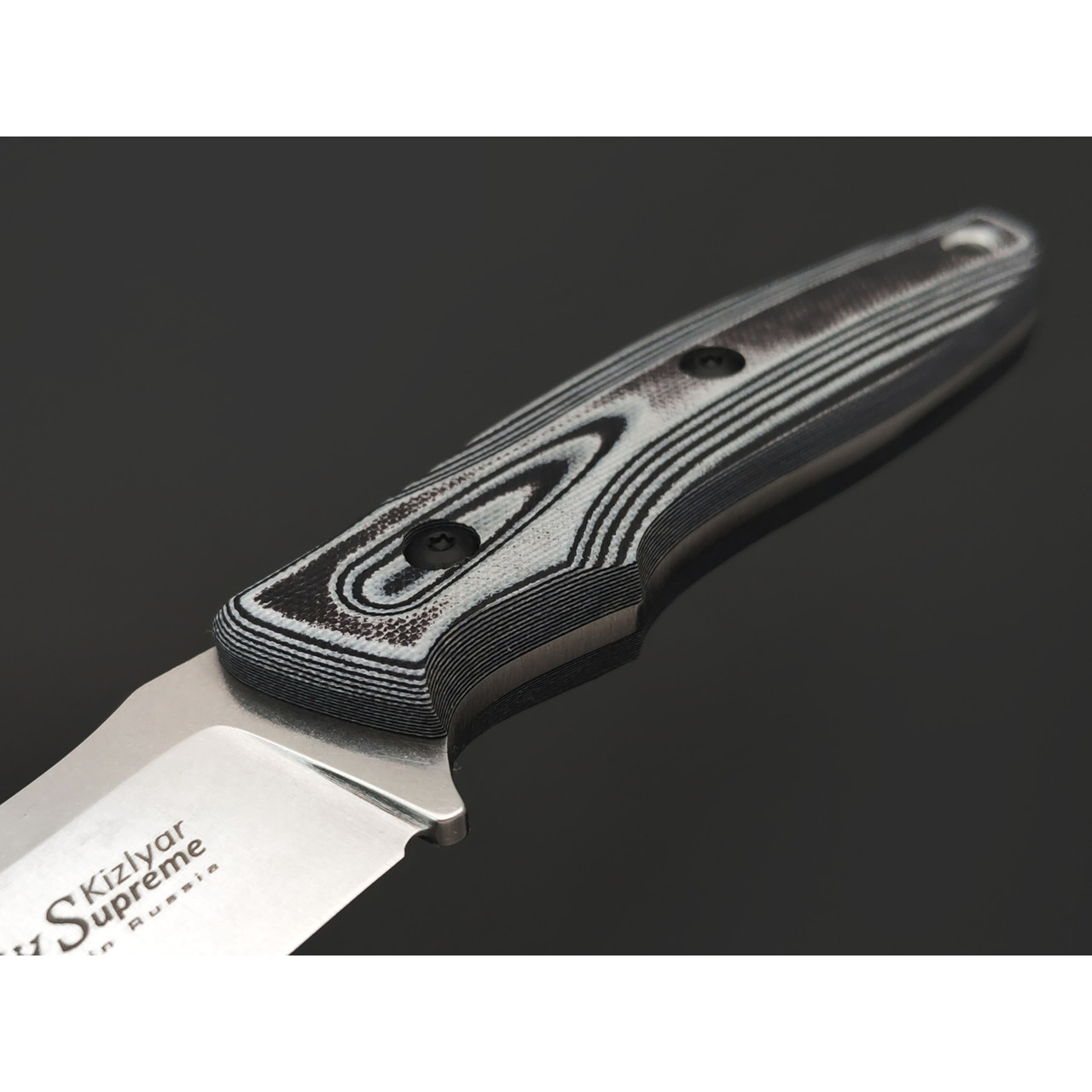 Kizlyar Supreme туристический нож Urban сталь Aus-8 стоунвош, рукоять G10 black & white, ножны Kydex