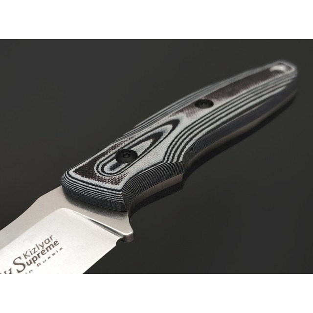 Kizlyar Supreme туристический нож Urban сталь Aus-8 стоунвош, рукоять G10 black & white, ножны Kydex