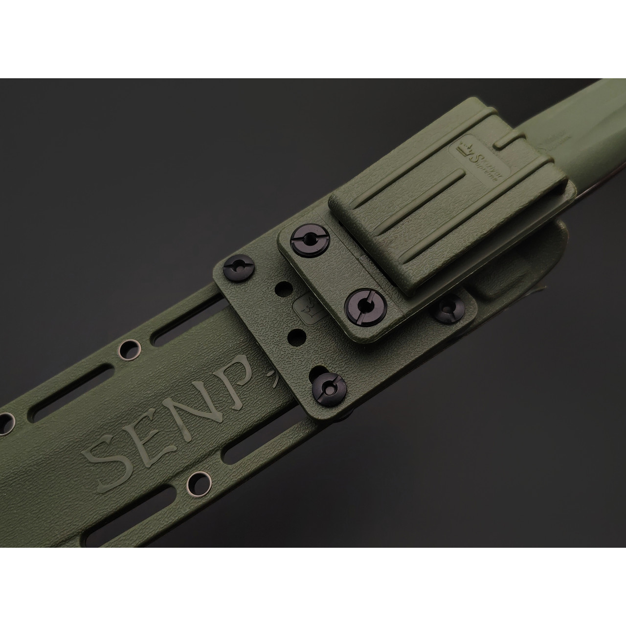 Kizlyar Supreme тактический нож Senpai сталь Aus-8 стоунвош, рукоять Kraton olive, ножны Polyamide
