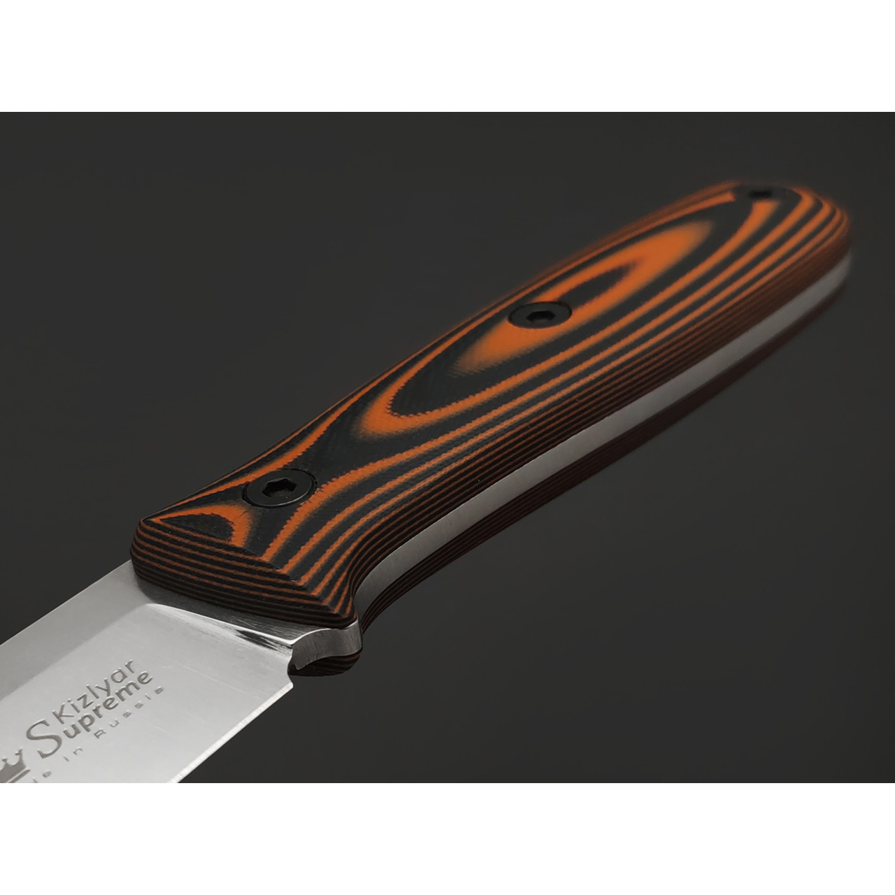 Kizlyar Supreme туристический нож Colada сталь Elmax satin, рукоять G10 black & orange, ножны Kydex