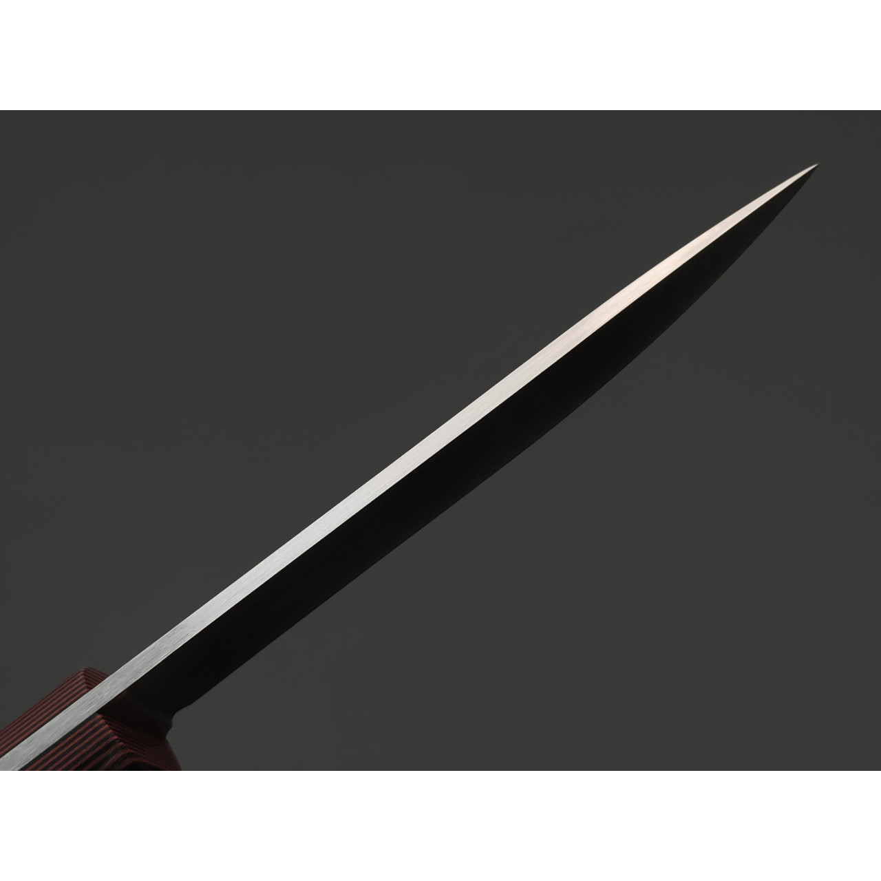 Kizlyar Supreme туристический нож Companero сталь Aus-10Co satin, спуски конвекс, рукоять G10 black & red