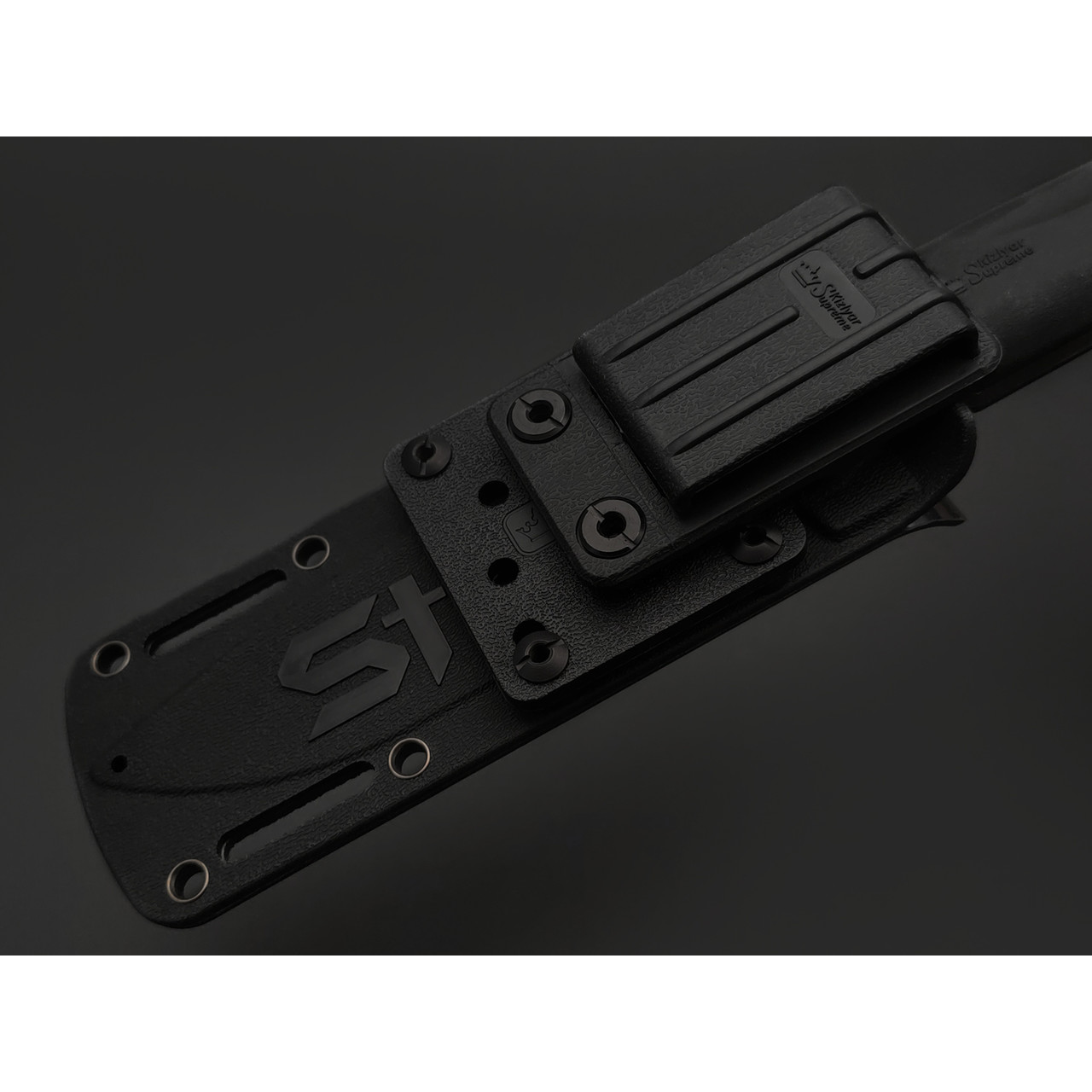 Kizlyar Supreme тактический нож Sturm сталь Aus-8 стоунвош, рукоять Kraton black, ножны Polyamide