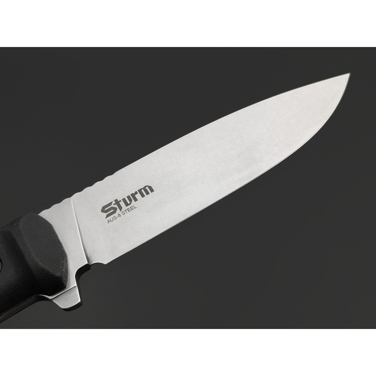 Kizlyar Supreme тактический нож Sturm сталь Aus-8 стоунвош, рукоять Kraton black, ножны Polyamide