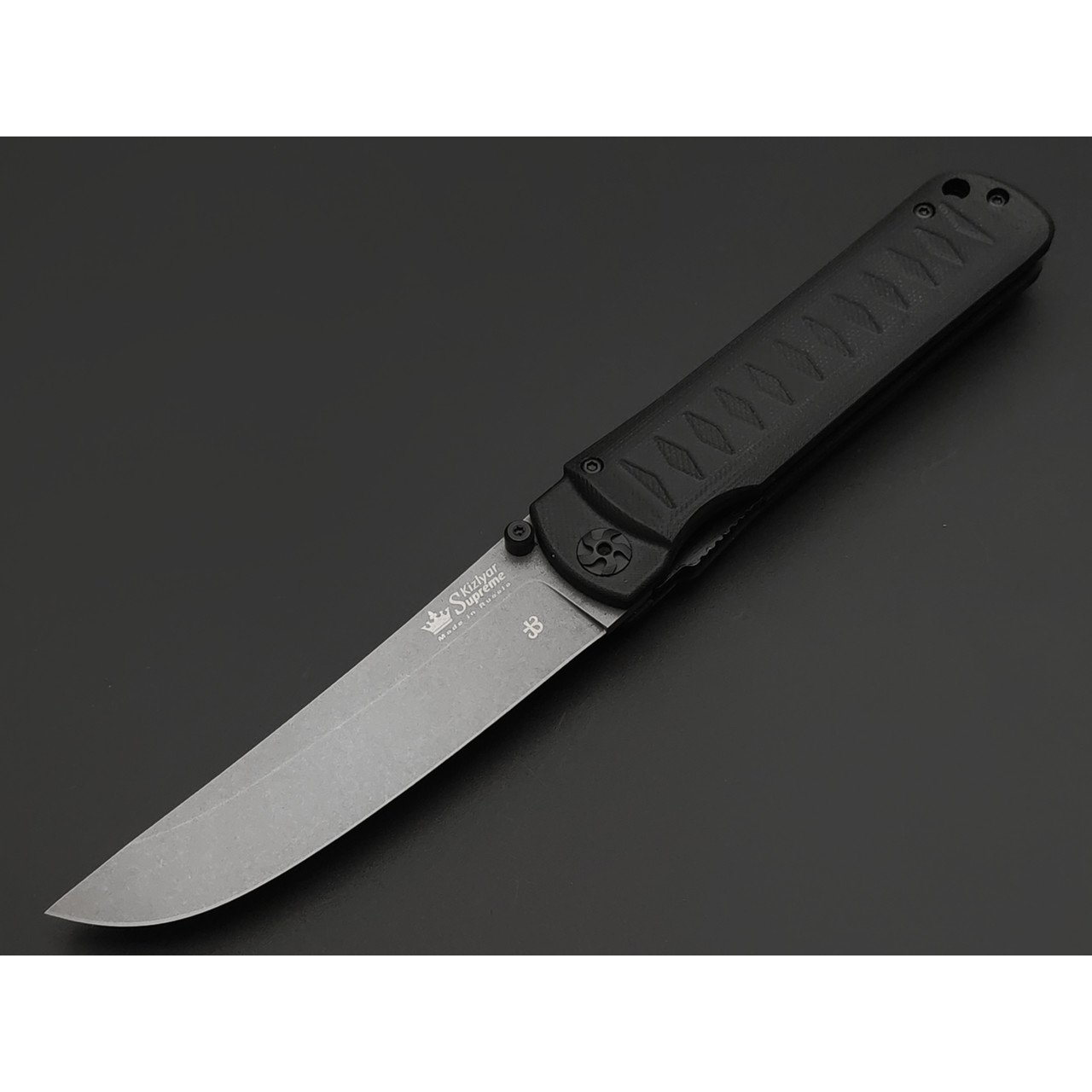 Kizlyar Supreme складной нож Whisper сталь D2 TacWash, рукоять G10 black