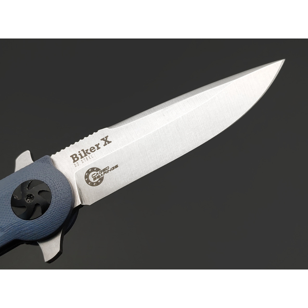 Kizlyar Supreme складной нож Biker X сталь D2 стоунвош, рукоять G10 grey