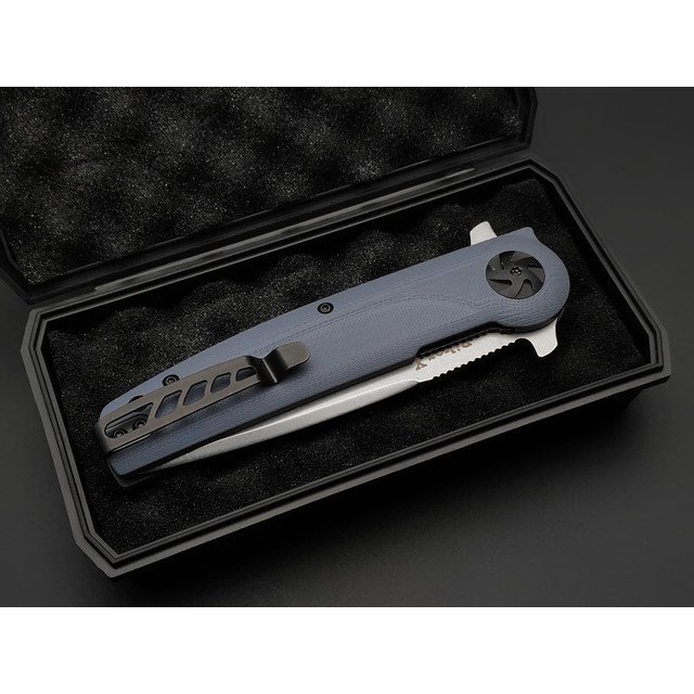 Kizlyar Supreme складной нож Biker X сталь D2 стоунвош, рукоять G10 grey