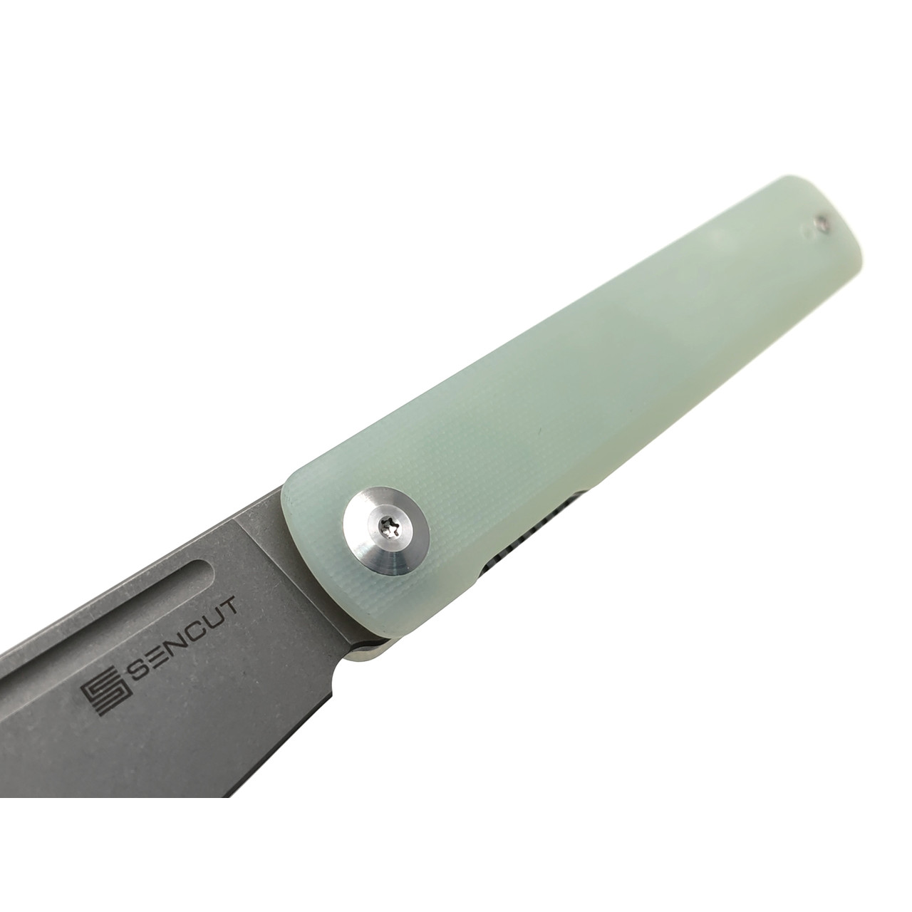 Sencut нож складной Bronte SA08C сталь 9Cr18MoV gray стоунвош, рукоять G10 natural