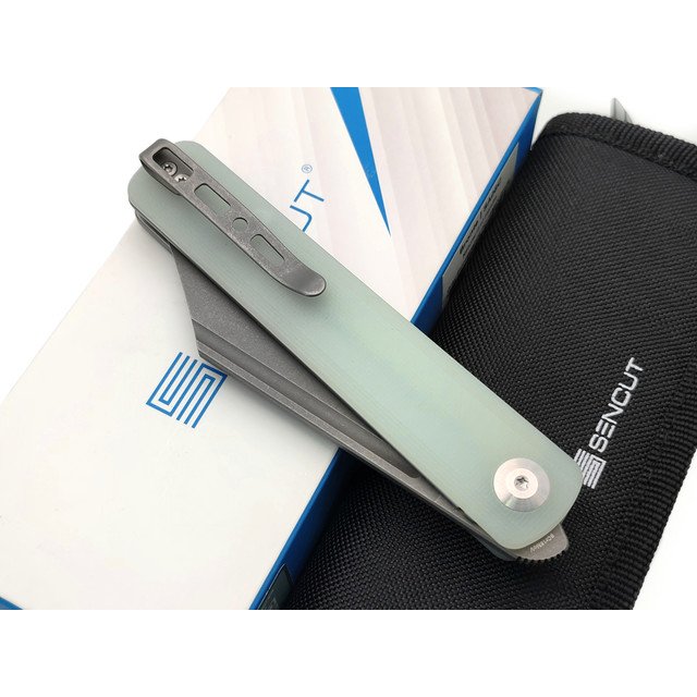 Sencut нож складной Bronte SA08C сталь 9Cr18MoV gray стоунвош, рукоять G10 natural