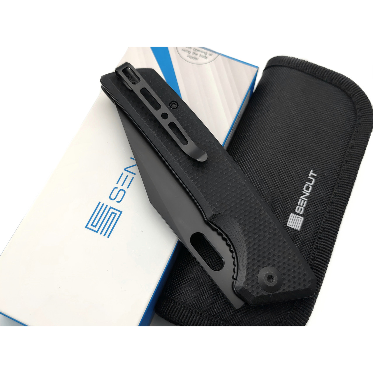 Sencut нож складной GlideStrike S23018-1 сталь 9Cr18MoV black, рукоять G10 black coarse