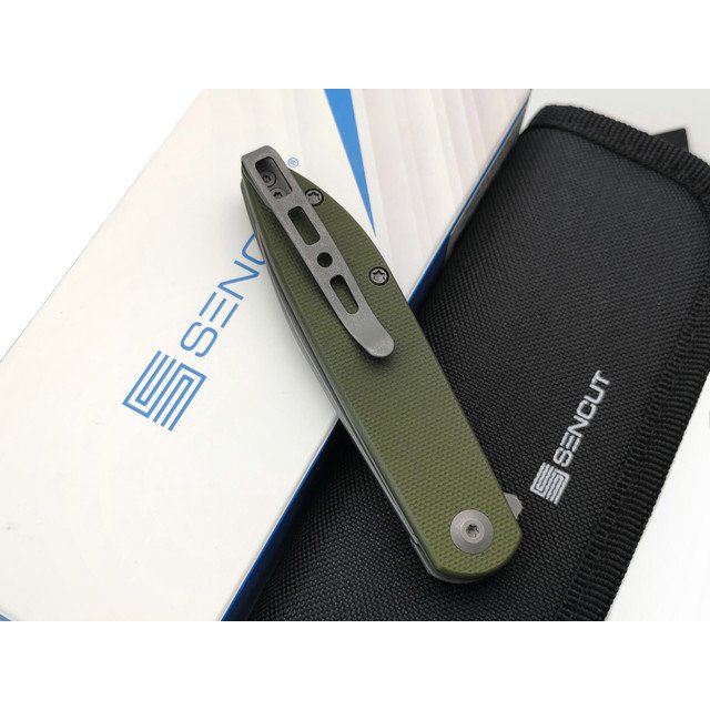 Sencut нож складной Bocll II S22019-4 сталь D2 gray стоунвош, рукоять G10 OD green