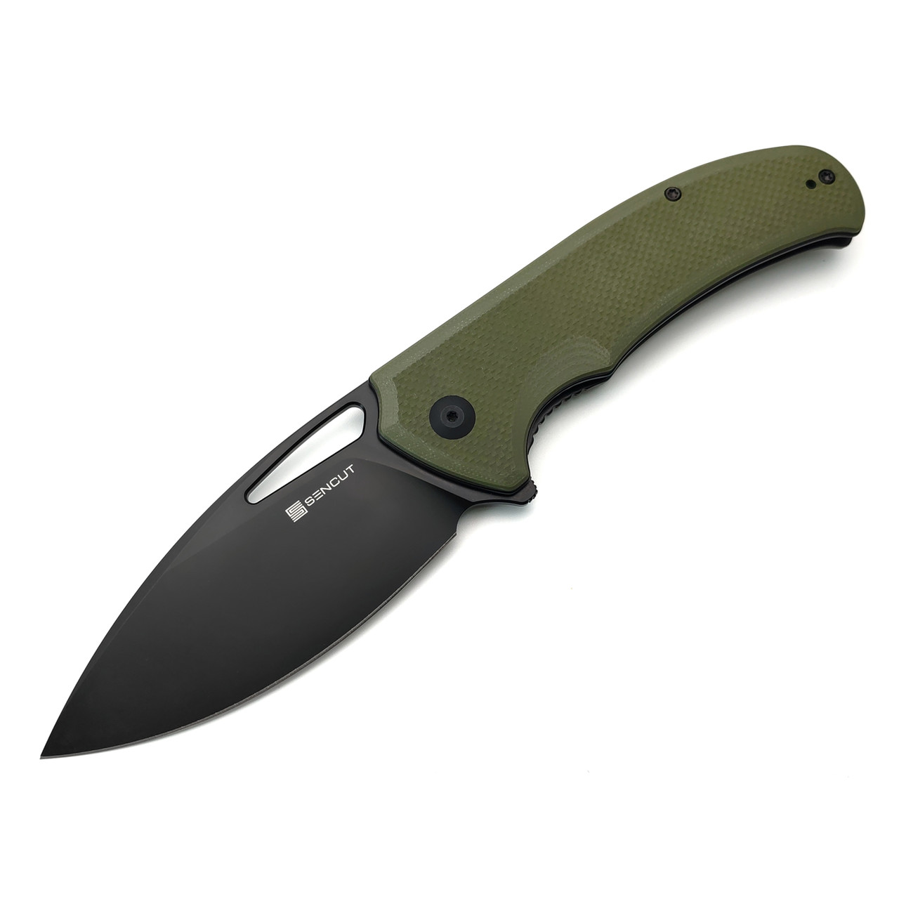 Sencut нож складной Phantara S23014-3 сталь 9Cr18MoV black, рукоять G10 OD green coarse