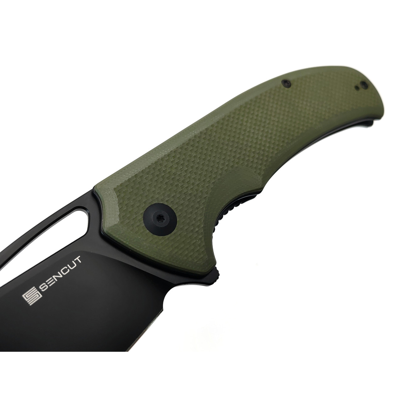 Sencut нож складной Phantara S23014-3 сталь 9Cr18MoV black, рукоять G10 OD green coarse