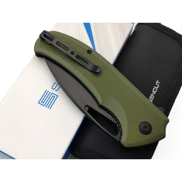 Sencut нож складной Phantara S23014-3 сталь 9Cr18MoV black, рукоять G10 OD green coarse