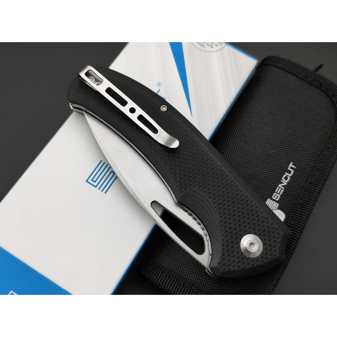 Sencut нож складной Phantara S23014-1 сталь 9Cr18MoV стоунвош, рукоять G10 black coarse