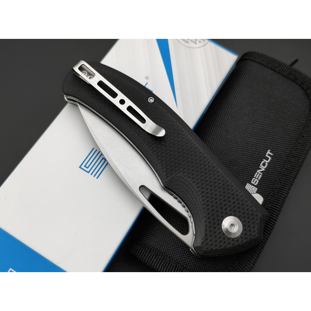 Sencut нож складной Phantara S23014-1 сталь 9Cr18MoV стоунвош, рукоять G10 black coarse