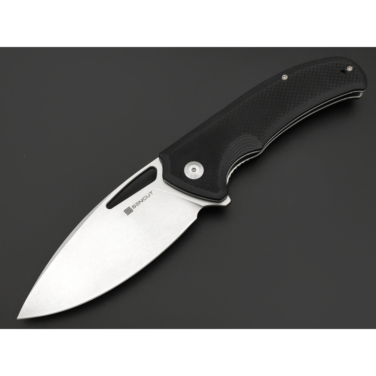 Sencut нож складной Phantara S23014-1 сталь 9Cr18MoV стоунвош, рукоять G10 black coarse