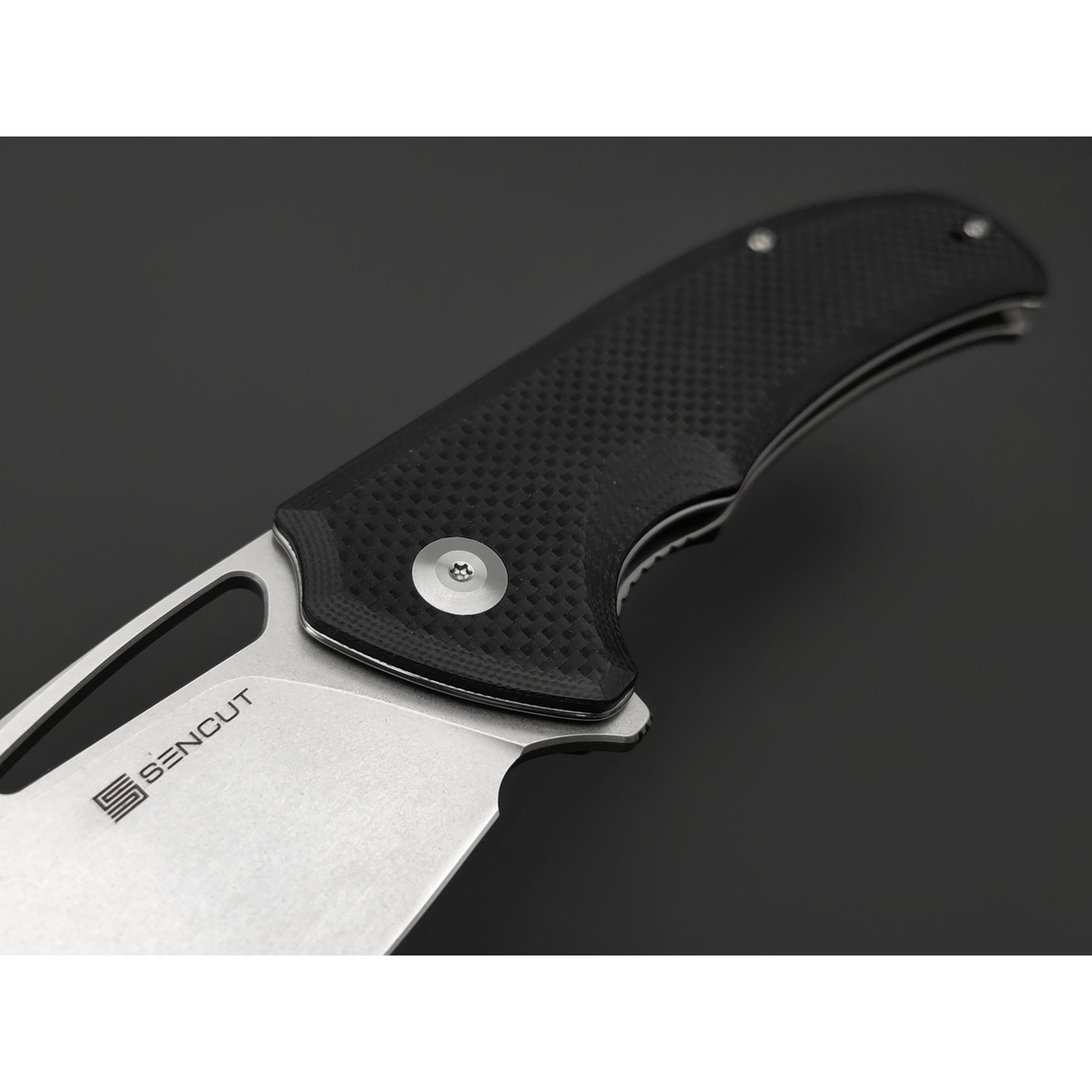 Sencut нож складной Phantara S23014-1 сталь 9Cr18MoV стоунвош, рукоять G10 black coarse