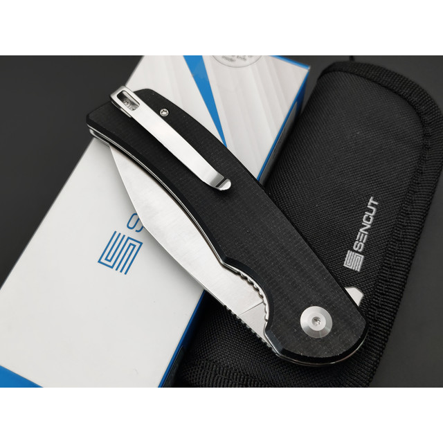 Sencut нож складной Omniform S23064-2 сталь 9Cr18MoV satin, рукоять Micarta black canvas