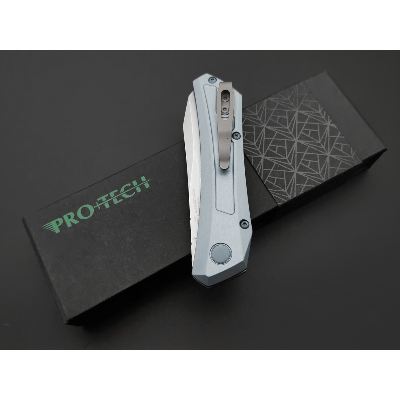 Pro-Tech нож автоматический Oligarch DS101-Grey сталь Magnacut стоунвош, рукоять Aluminum grey