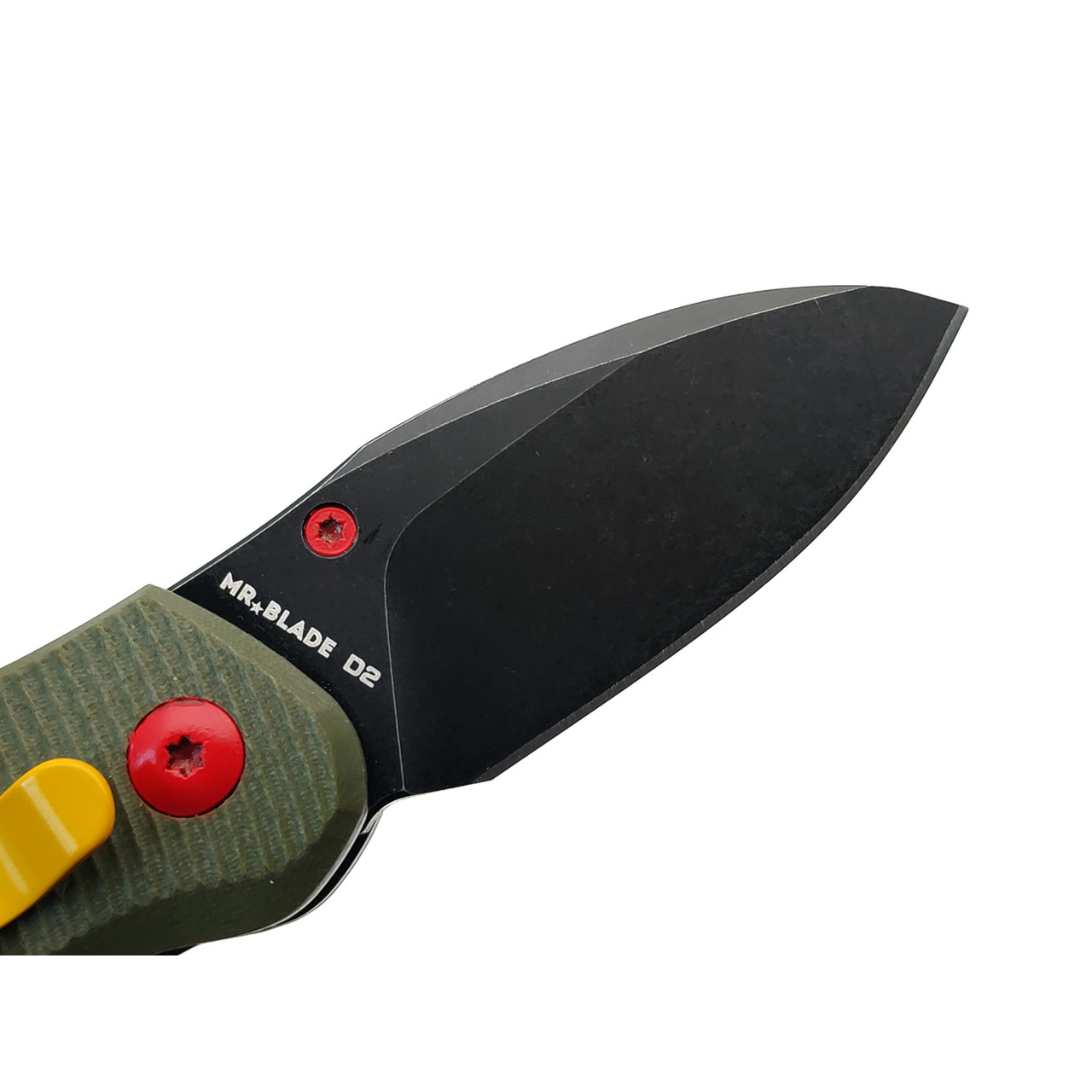 Mr.Blade складной нож Rexbo Gen.2 Mandalorian LE сталь D2 блэквош, рукоять G10 olive & red