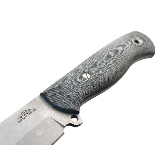 N.C.Custom нож bushcraft Ranger сталь Aus-10 стоунвош, рукоять Micarta grey, ножны Kydex olive с огнивом