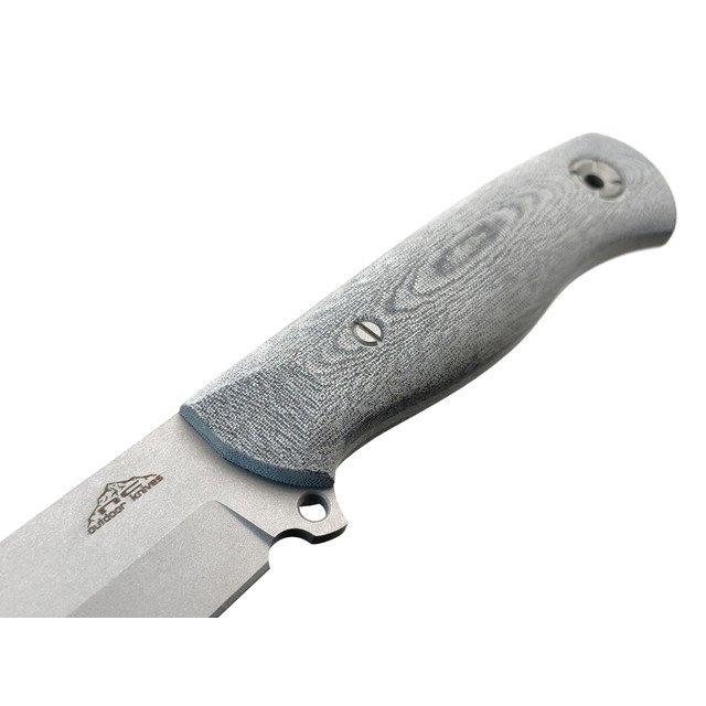 N.C.Custom нож bushcraft Ranger сталь Aus-10 стоунвош, рукоять Micarta grey, ножны Kydex olive