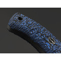 Волчий Век нож Команданте Custom Sharkpool Edition сталь 95Х18 WA худ. травление, рукоять G10 black & blue
