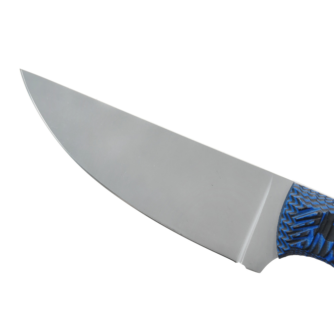 Волчий Век нож Mark-I сталь N690 WA стоунвош, рукоять G10 black & blue, пины карбон