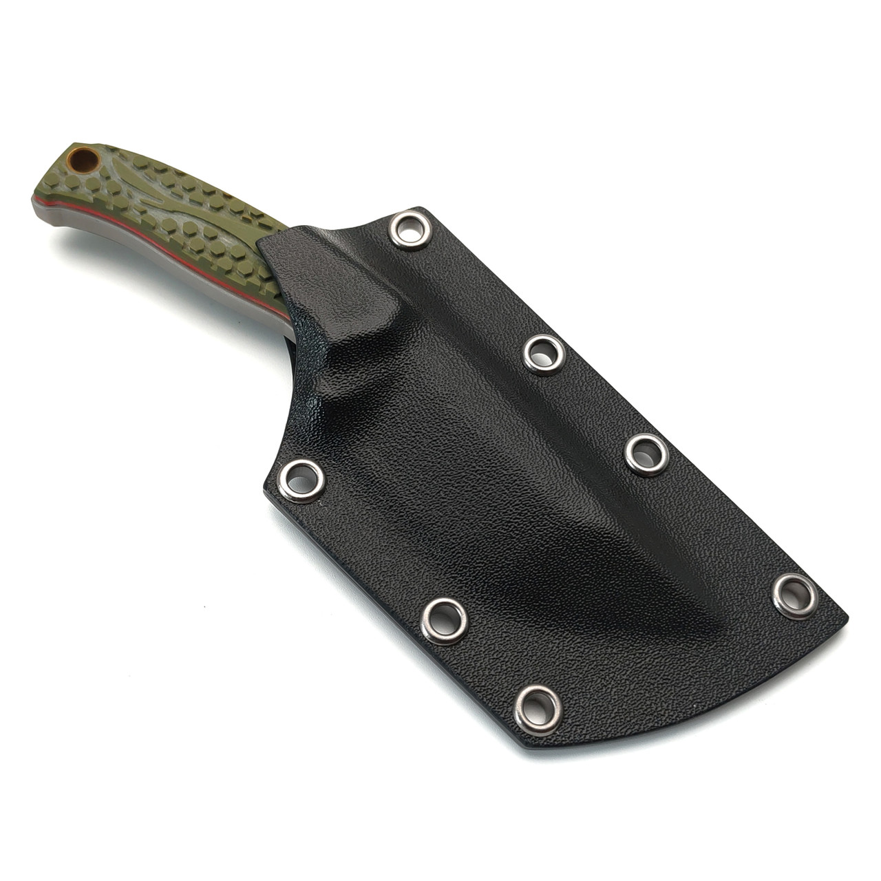 Волчий Век нож Хлыщ сталь 95Х18 WA стоунвош, рукоять G10 olive & red, латунь