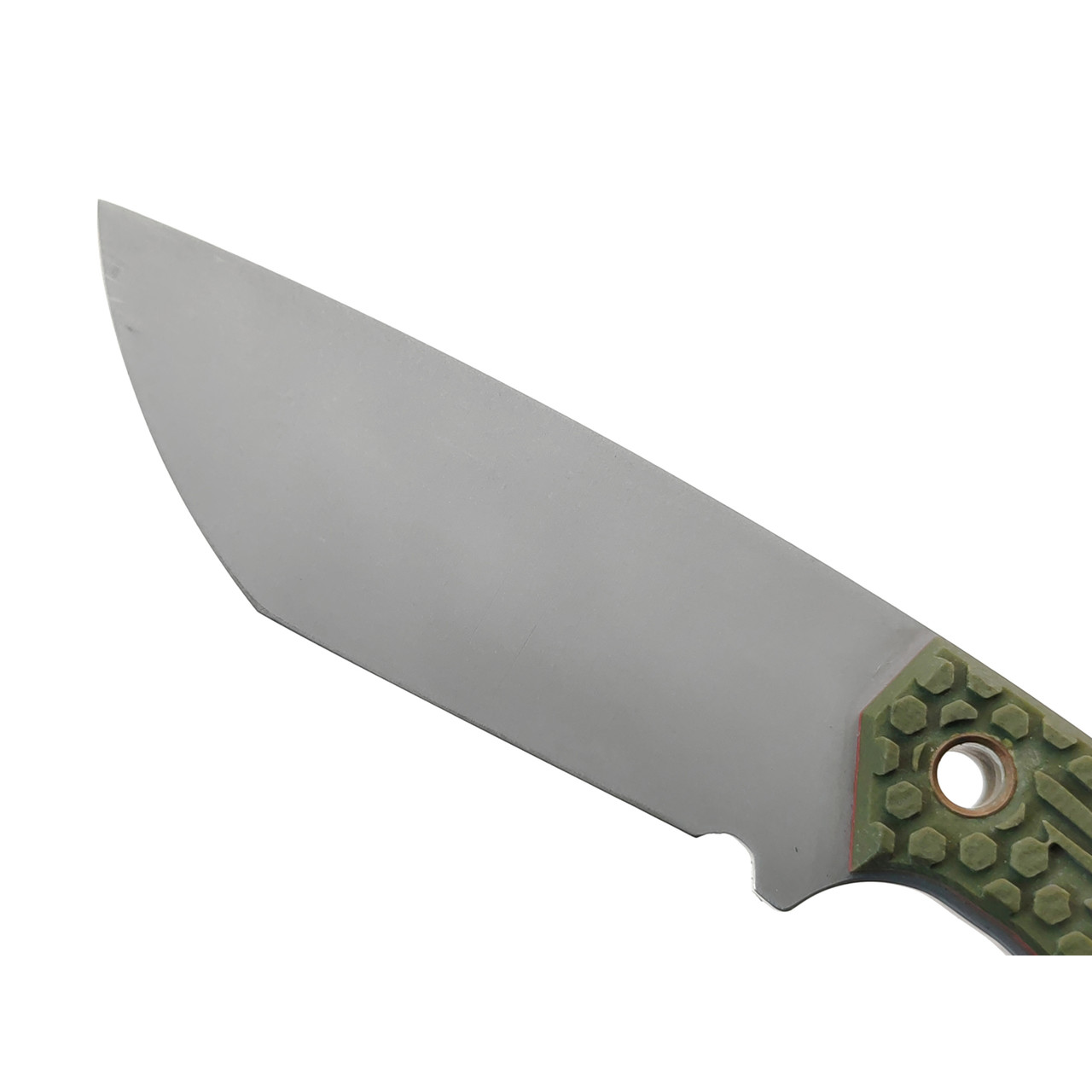 Волчий Век нож Хлыщ сталь 95Х18 WA стоунвош, рукоять G10 olive & red, латунь