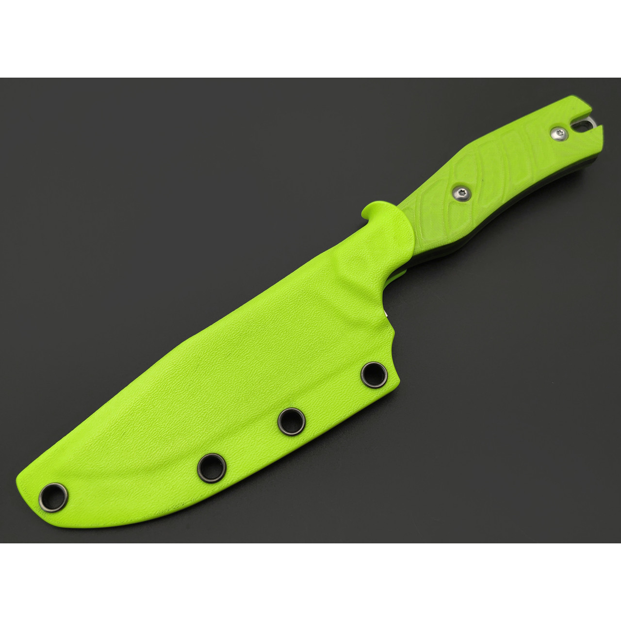 Knife Tech нож Махаон сталь K340 satin, рукоять G10 lime, kydex neon yellow