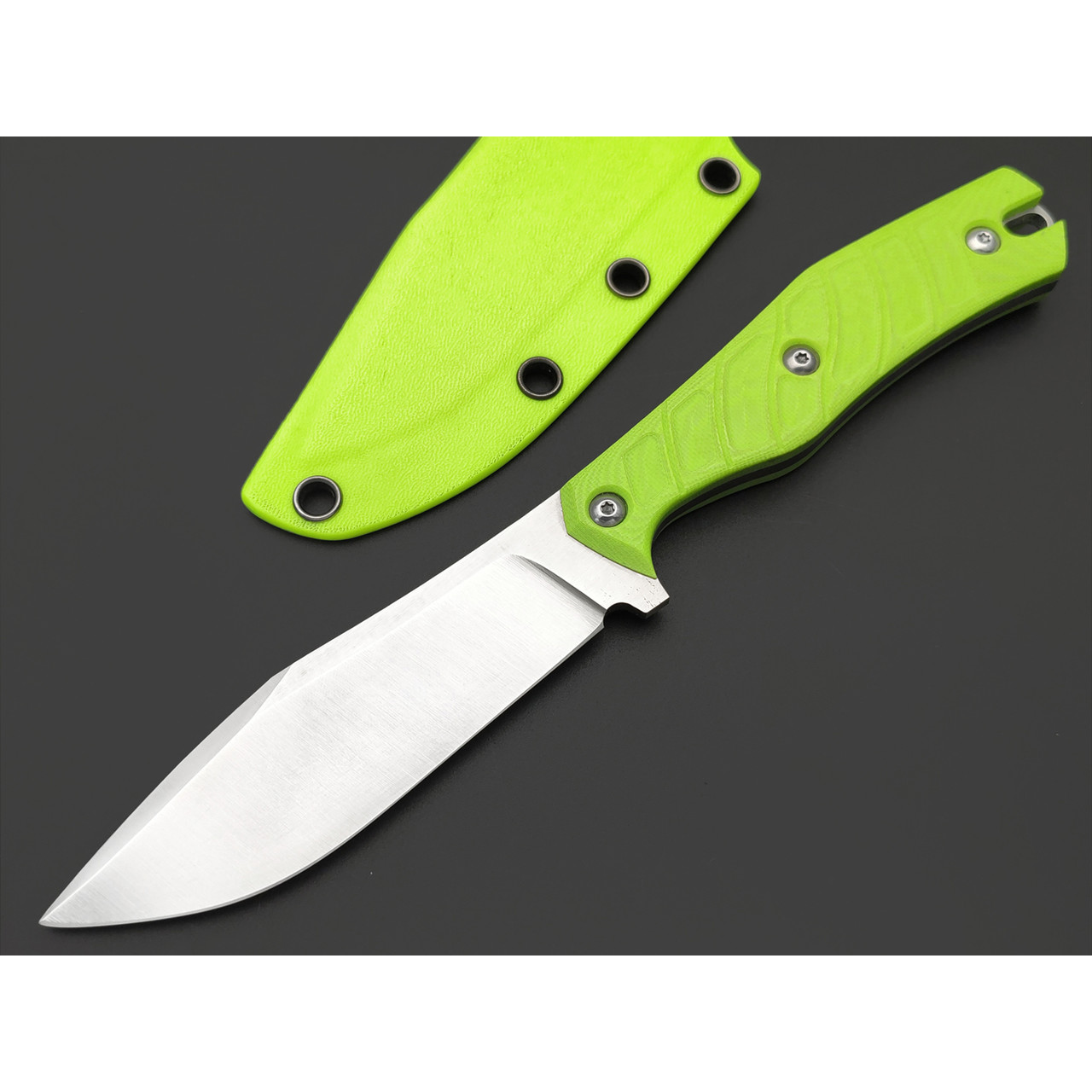 Knife Tech нож Махаон сталь K340 satin, рукоять G10 lime, kydex neon yellow
