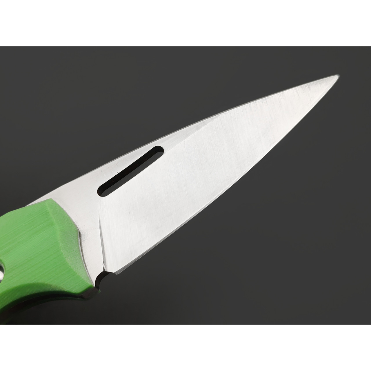 Knife Tech нож Скин-Ду сталь K340 satin, рукоять G10 green, kydex neon yellow