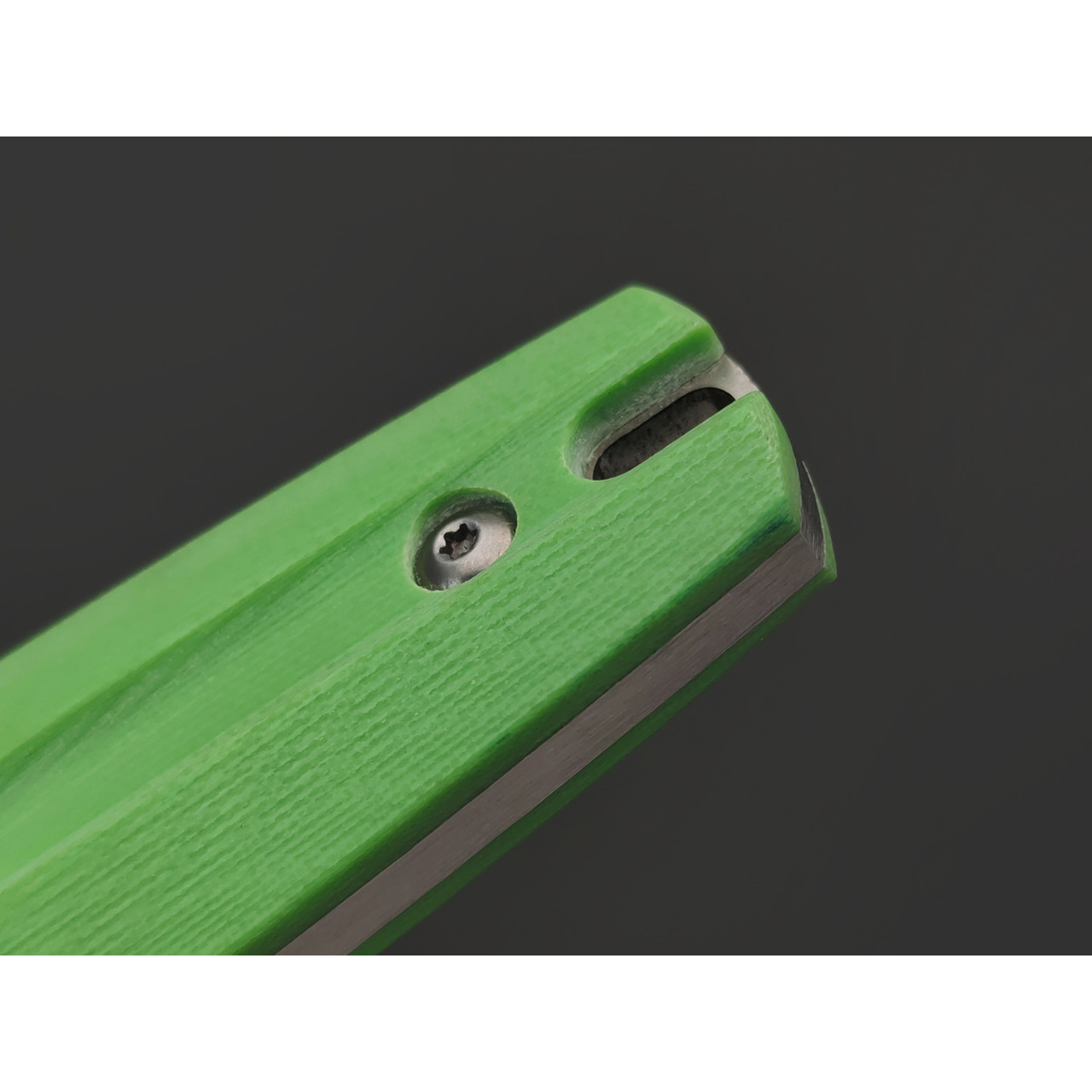 Knife Tech нож Скин-Ду сталь K340 satin, рукоять G10 green, kydex neon yellow