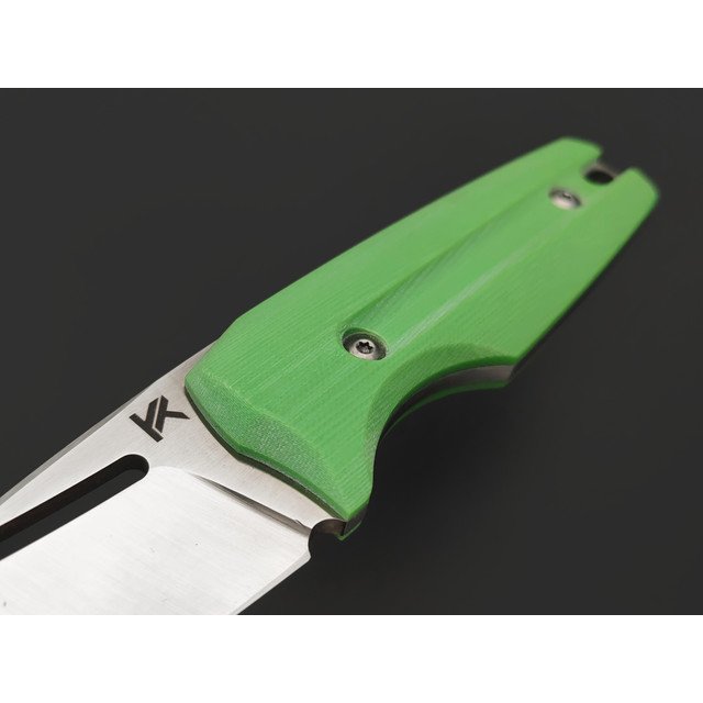Knife Tech нож Скин-Ду сталь K340 satin, рукоять G10 green, kydex neon yellow