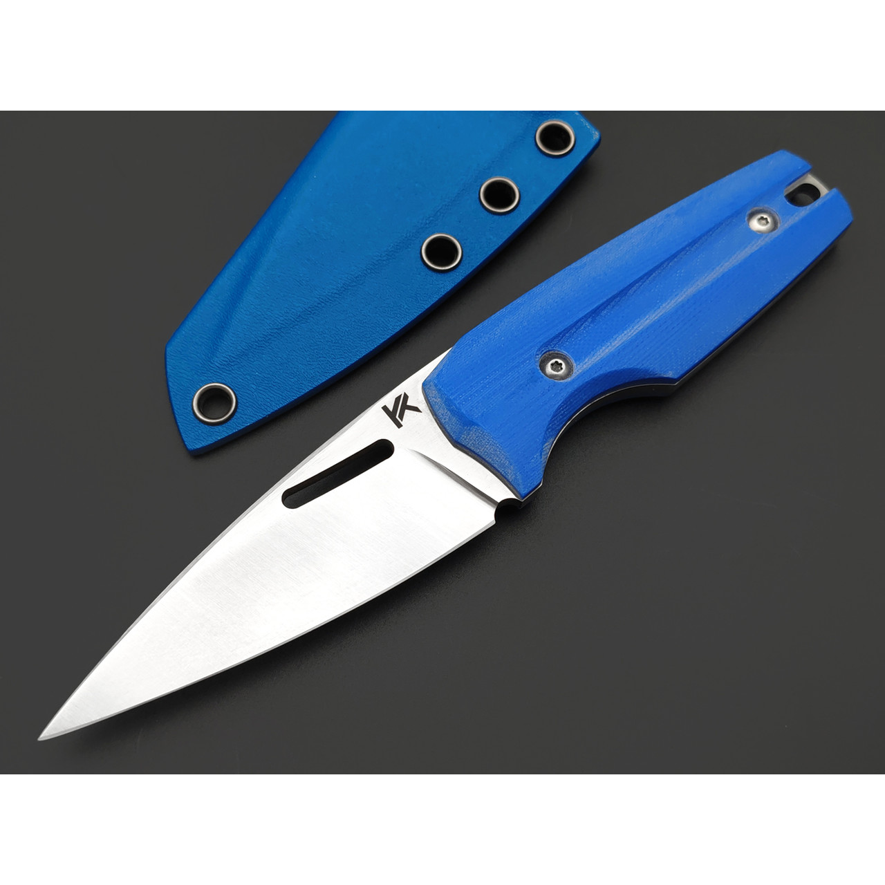 Knife Tech нож Скин-Ду сталь K340 satin, рукоять G10 blue, kydex blue