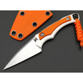 Knife Tech нож Гелион сталь K340 satin, рукоять сталь, G10 orange, kydex orange Knife Tech нож Гелион сталь K340 satin, рукоять сталь, G10 orange, kydex orange